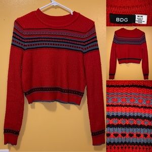 BDG red winter sweater